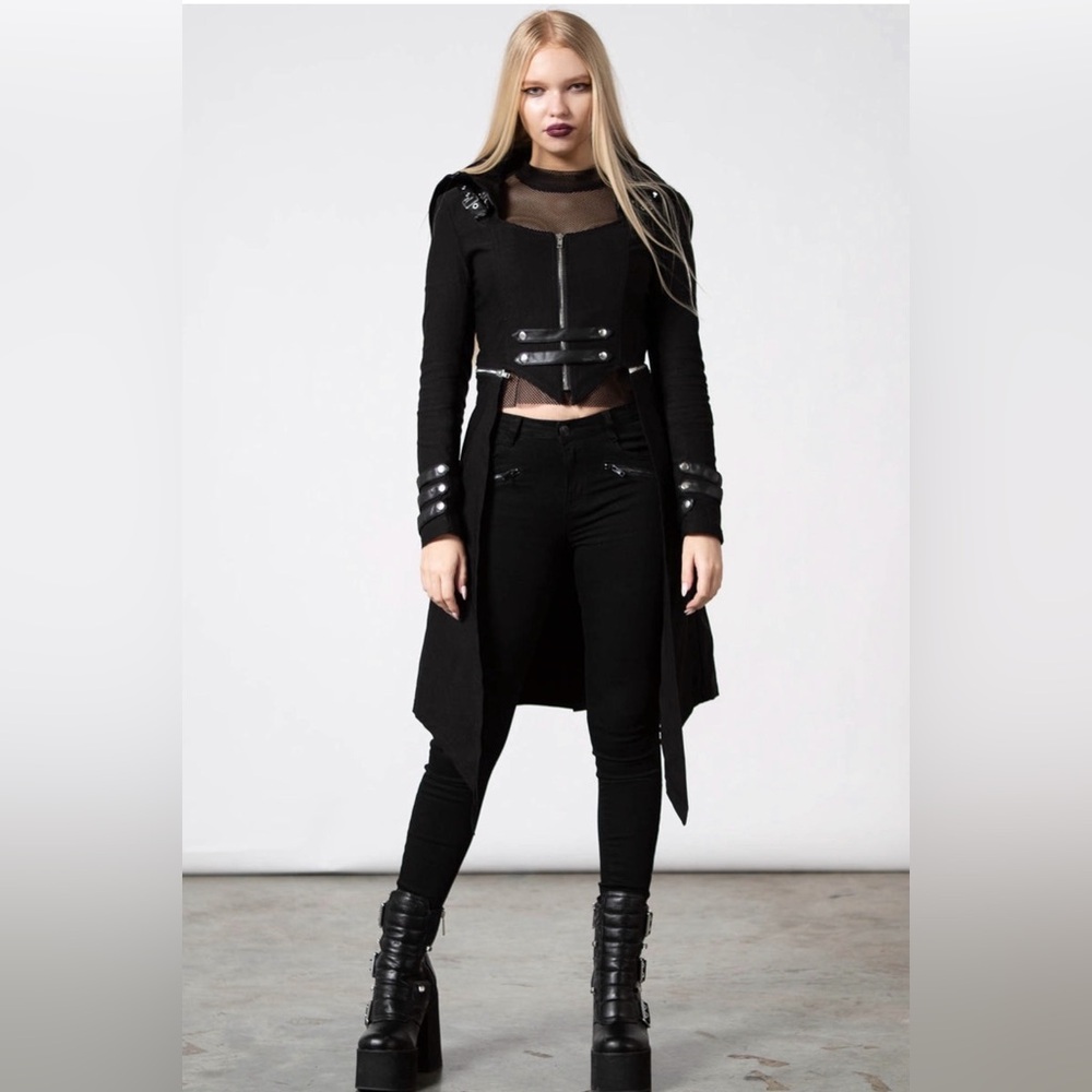NWT Killstar The Watcher Coat Jacket Black Size XXL - Picture 3 of 16